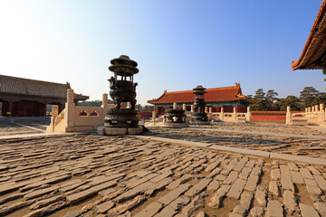 Architectural landscape of mausoleum in Qing Dynasty, Yi County, Hebei Province, China