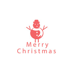 Obraz na płótnie Canvas Creative logo Christmas symbol illustration of a doll with color vector design