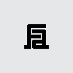 AF - logotype, monogram or initials. FA - design element or icon. Logo with letters A and F.
