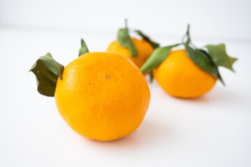 Mandarin Photo fruit citrus orange with leaves
