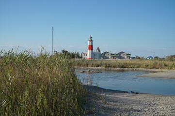 Lower lighthouse on the far Berdyansk Spit.
