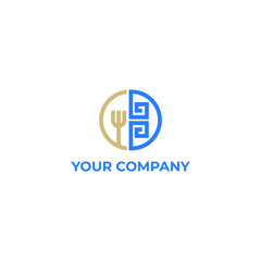 greek restaurant icon vector logo design. greek restaurant template quality logo symbol inspiration