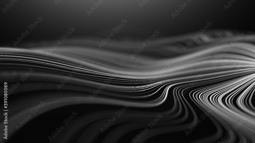 Poster data technology abstract futuristic illustration . low poly shape with connecting dots and lines on 