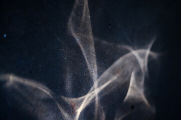 Reflection of water and textures on a dark gray surface