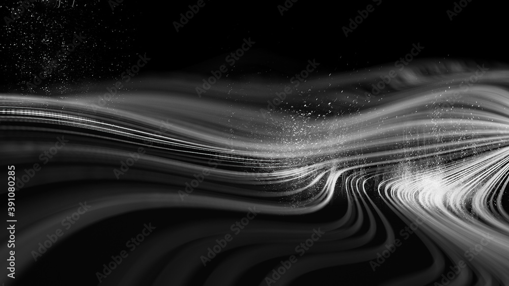 Poster data technology abstract futuristic illustration . low poly shape with connecting dots and lines on 