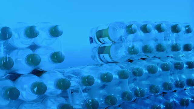Man Takes Case Of Bottled Water Or Loads It