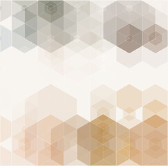 Geometric background. Abstract Business vector Design background element. Beige and gray hexagons.