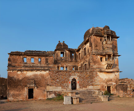 Ruins of Gora Badal Palace at Chittorgarh Fort in Chittaurgarh, Rajasthan state, India