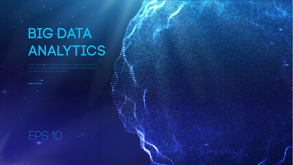 Big data analytics vector. Future technology concept. Web design. Digital data visualization business concept. Science technology abstract vector background.