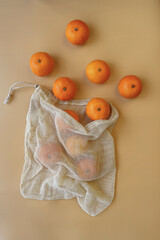 tangerines on cloth