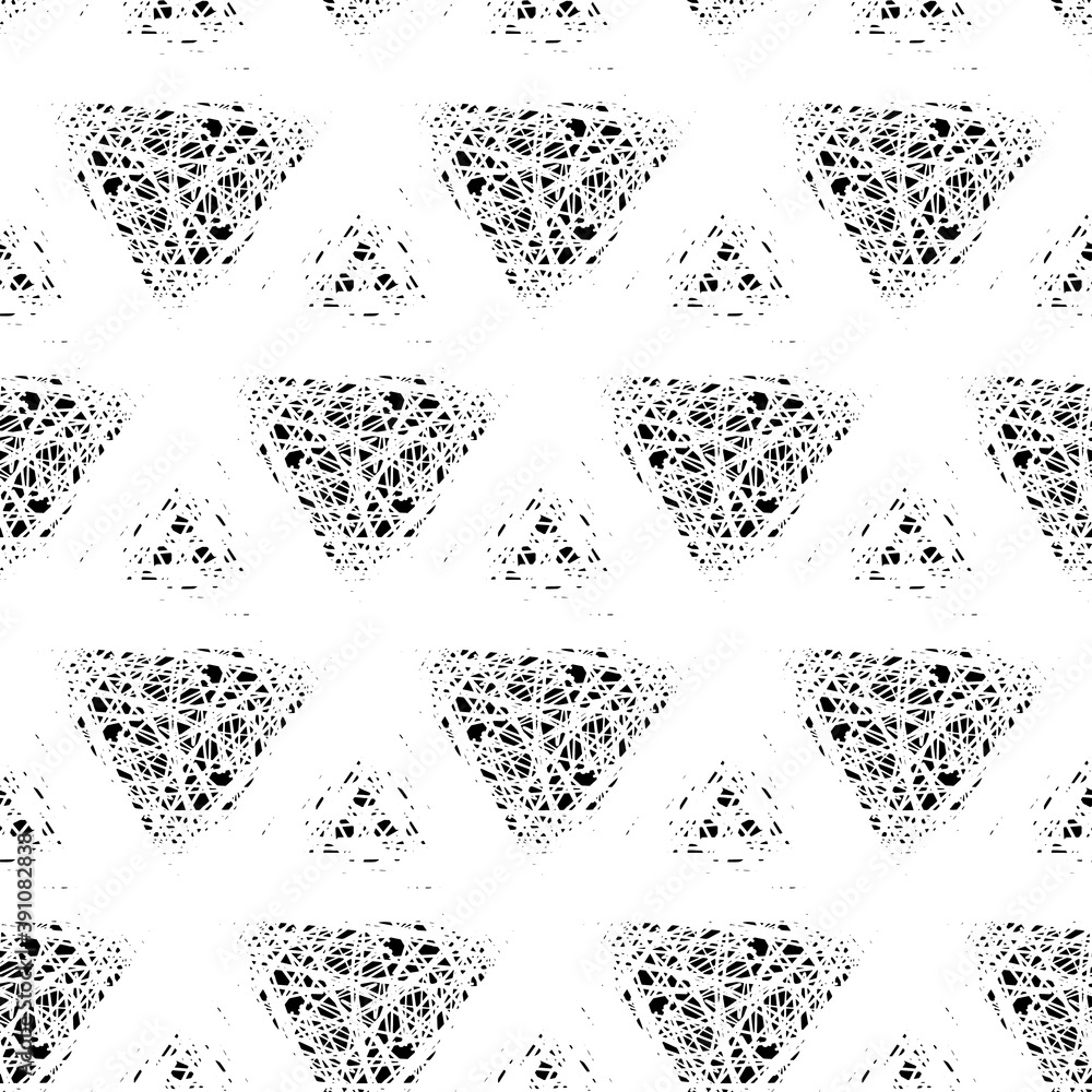 Poster abstract seamless pattern of simple lines and forms.