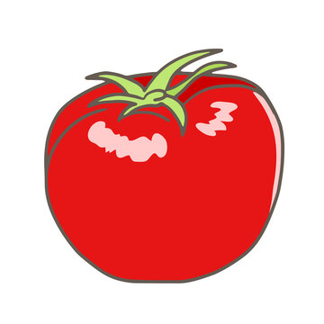 recommend clip art: 野菜のイラスト、トマト、線画