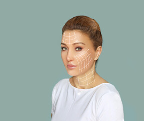 Concept of rejuvenation.Volume lifting.Injectable Hyaluronic Acid