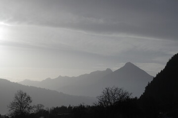 Berge und H&ouml;hen in Interlaken Berner Oberland Schweiz