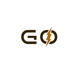 Initial GO Letter Logo isolated on white background