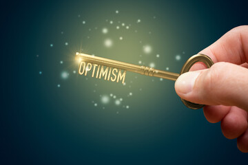 To be optimistic and think positive concept