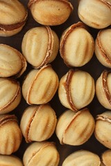 Delicious cookies nuts with condensed milk macro