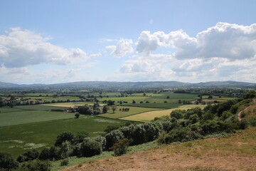 Fototapeta na wymiar The Shropshire Countryside from Lyth Hill near Shrewsbury