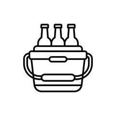 Cooler Outline Icon Style illustration. EPS 10 
