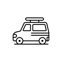 Obraz premium Travel Van Outline Icon Style illustration. EPS 10 