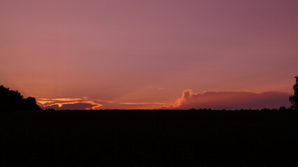 sunset over the city