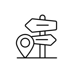 Direction Outline Icon Style illustration. EPS 10 