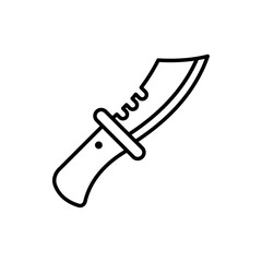 Knife Outline Icon Style illustration. EPS 10 