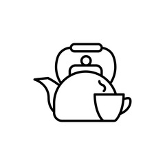 Obraz premium Tea Outline Icon Style illustration. EPS 10 