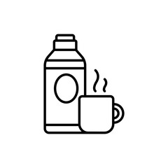Coffee Maker Outline Icon Style illustration. EPS 10 