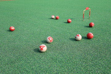Chinese goal ball on artificial lawn