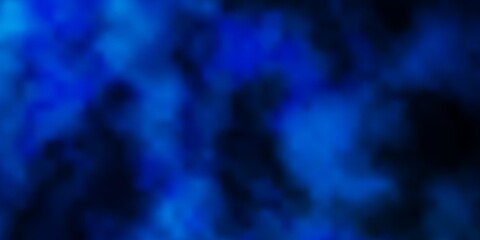 Light BLUE vector pattern with clouds.