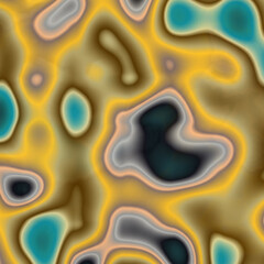 Blue yellow green plasma, cell abstract background with circles