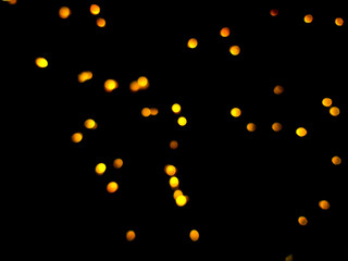 The golden side's or boke on a black background. Merry Christmas and happy New Year. Christmas background.