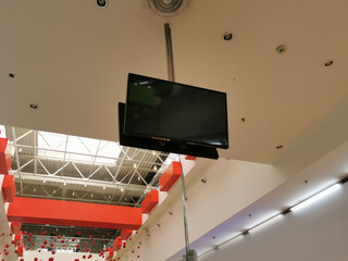 LCD TV with empty copy space, ceiling monitor