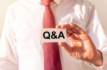 Q&A word. FAQ or frequency asked questions. Questions and answers concept