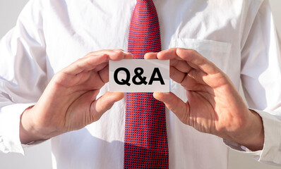 Q&A word. FAQ or frequency asked questions. Questions and answers concept