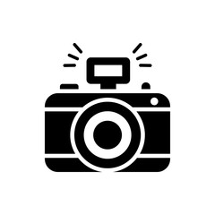 Photo Camera Solid Style Icon. Eps 10 File