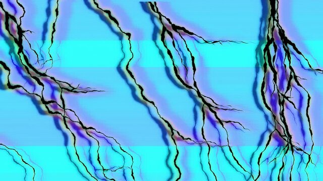 Electric Bolts Glitch Noise Damage RGB Art Absract Background