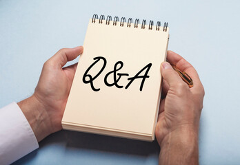 Q&A word. FAQ or frequency asked questions. Questions and answers concept