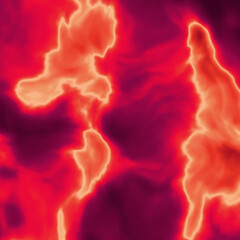 Orange pink violet shapes, fire and flames