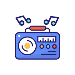 Music Flat Icon Style illustration. EPS 10 File
