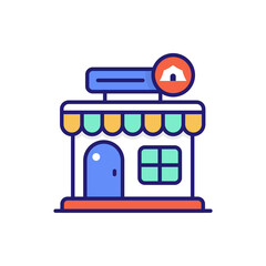 Shop Flat Icon Style illustration. EPS 10 File
