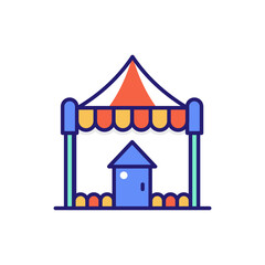 Canopy Flat Icon Style illustration. EPS 10 File