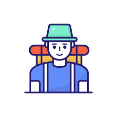 Tourist Flat Icon Style illustration. EPS 10 File