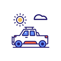Jeep Flat Icon Style illustration. EPS 10 File