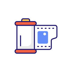 Video Shutter Flat Icon Style illustration. EPS 10 File