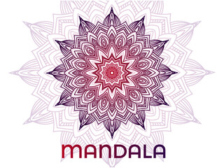 Colorful mandala design, traditional mandala design vector background