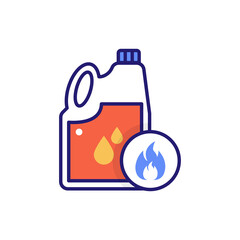 Traveling bag Fuel Flat Icon Style illustration. EPS 10 File