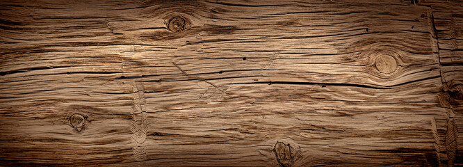 Dry cracked wood texture tree section. Heavy wooden natural beam 