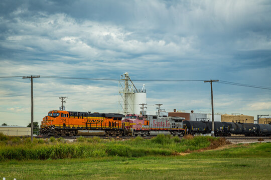 BNSF Freight Train In Dodge City, Kansas